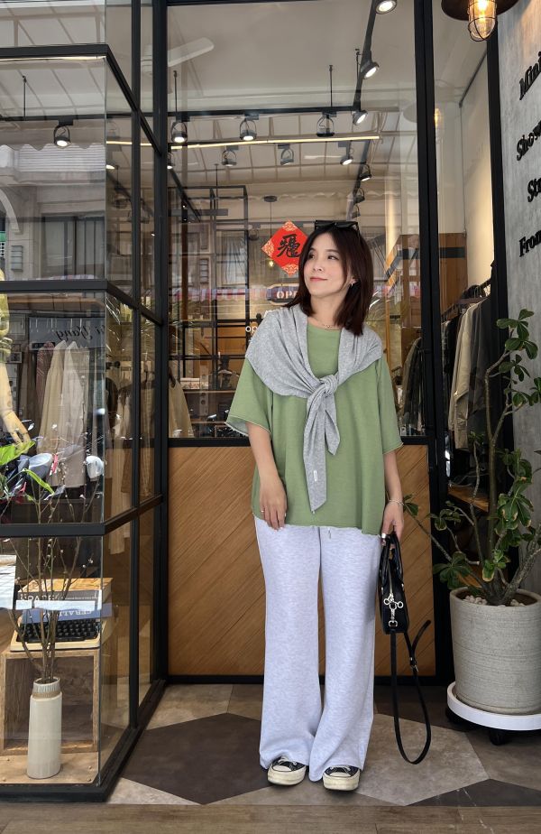 Mh309.最愛k牌家網眼棉剪裁上衣 