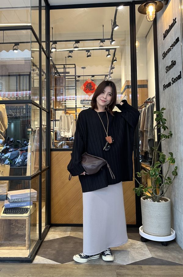 Ma318.質感s家皺摺慵懶上衣 