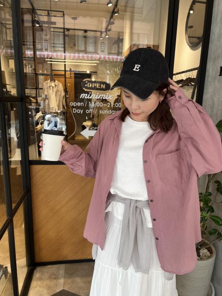 Ai15.夏日清新直條美色襯衫 