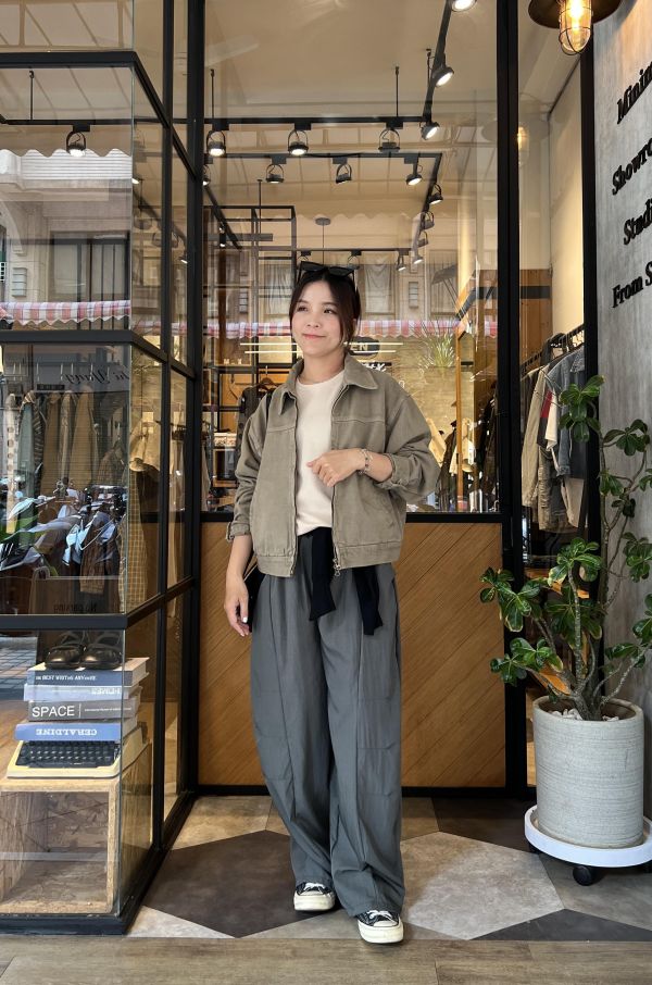 Ai26.水洗奶茶丹寧布勞森！ 