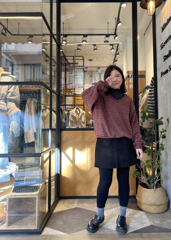 Hn112.設計師檔口超美柔軟條紋上衣 