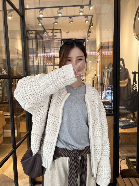 Nv115.超美鉤針拉鍊外套 