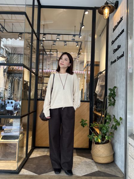 Dc104.一針到底cashmere 上衣 