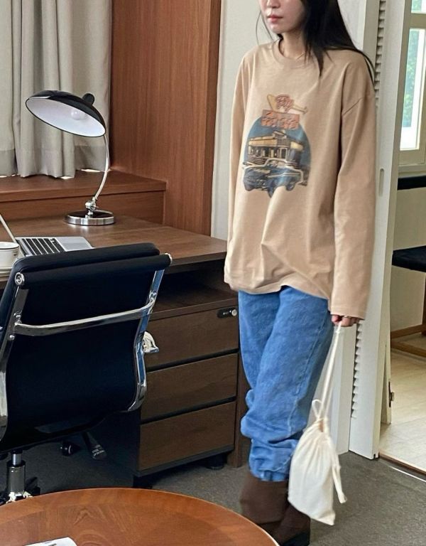 Nv102.質感復古跑車t 