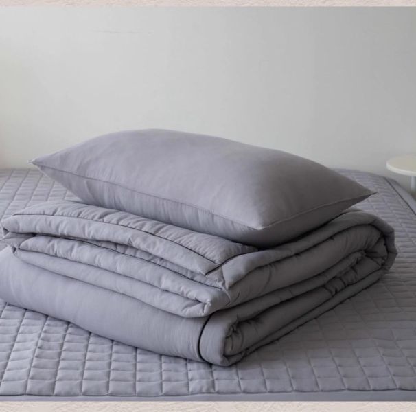 Kg66.簡約單色莫代爾四季被/鐵灰 