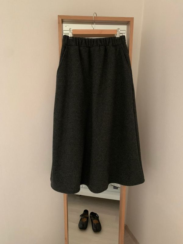 Nn107.輕盈毛料棉裙 