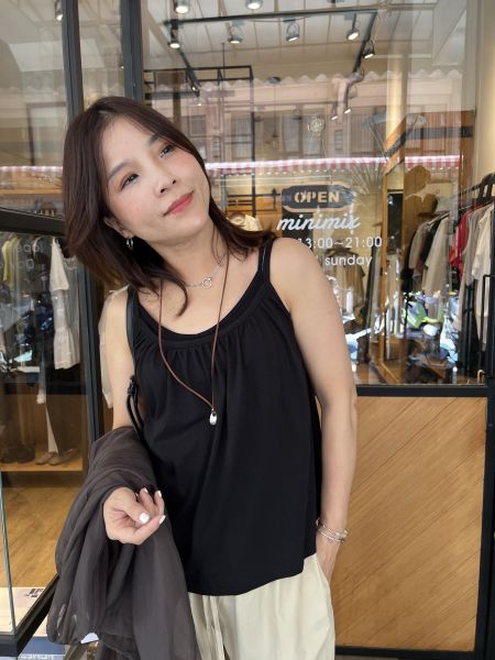 Mb15.購物車必備小傘美版細肩背心 