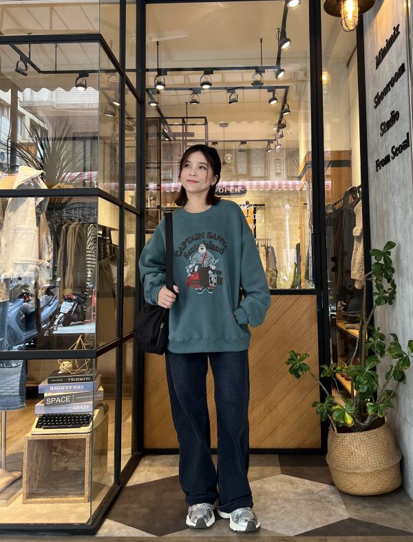 Dc109.室友共穿時髦聖誕老人大學t 