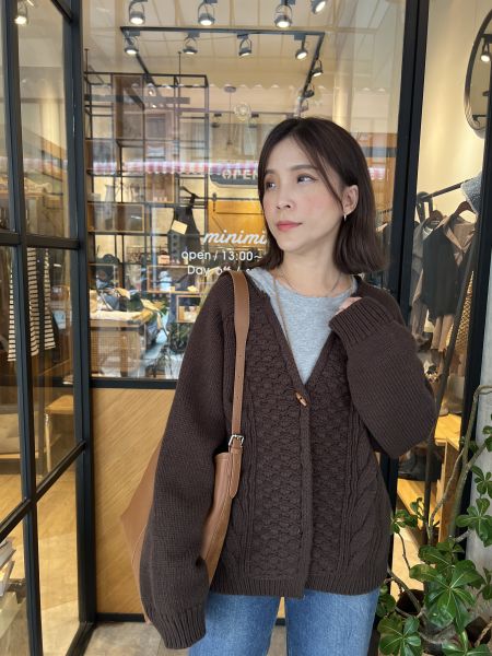 Nn108.v領木釦編織鉤針外 