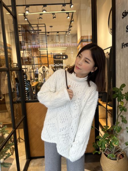 Jn104.自帶溫柔編織鉤針毛衣 