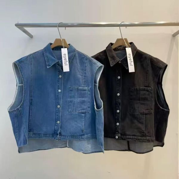 Ap426.設計檔口完美牛仔背心 