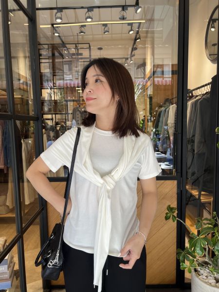 Mh311.質感親膚附披肩t 