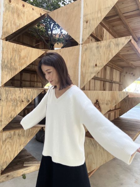 Jn105.必買軟綿v領羊毛毛衣 