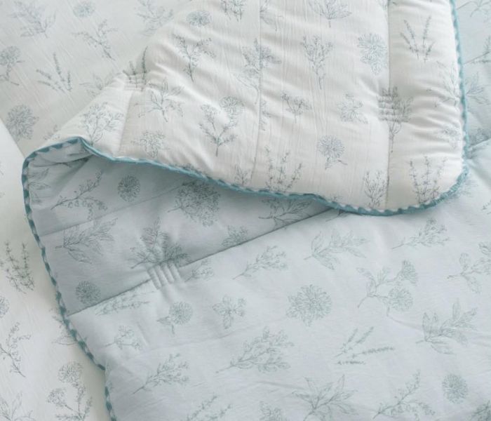 Kg94.手繪風印花四季被/綠 