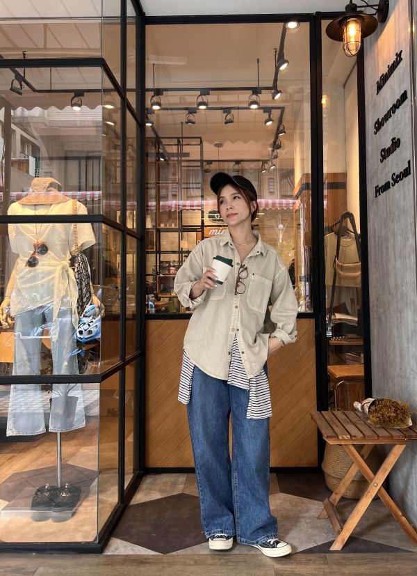 At913.愛牌家舒服牛仔寬褲 