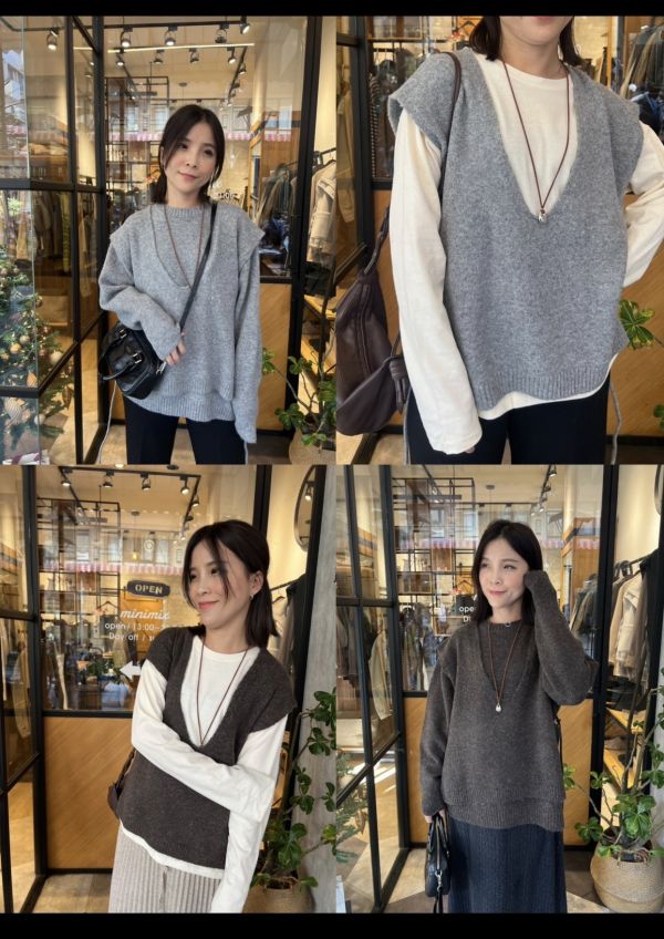 Dm108.超完美背心+毛衣組合！ 