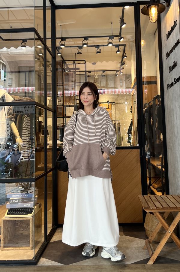 Nn107.輕盈毛料棉裙 