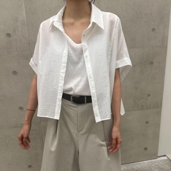 Jj27.新愛設計檔口/超美剪裁微透襯衫 