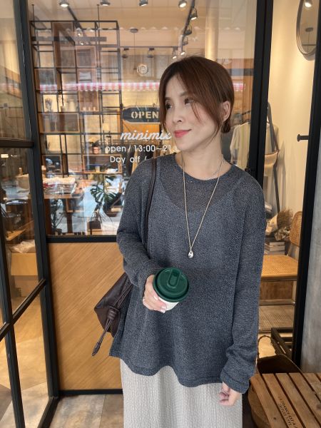 At907.超美混色鬆弛感針衫 