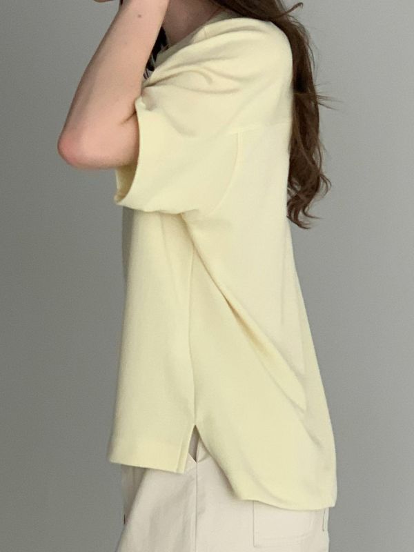 Ai07.質感愛牌側小開叉t 