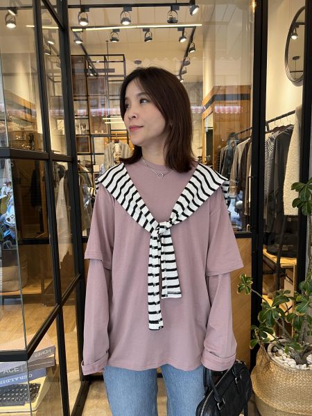 Ma304.必買質感接袖t 