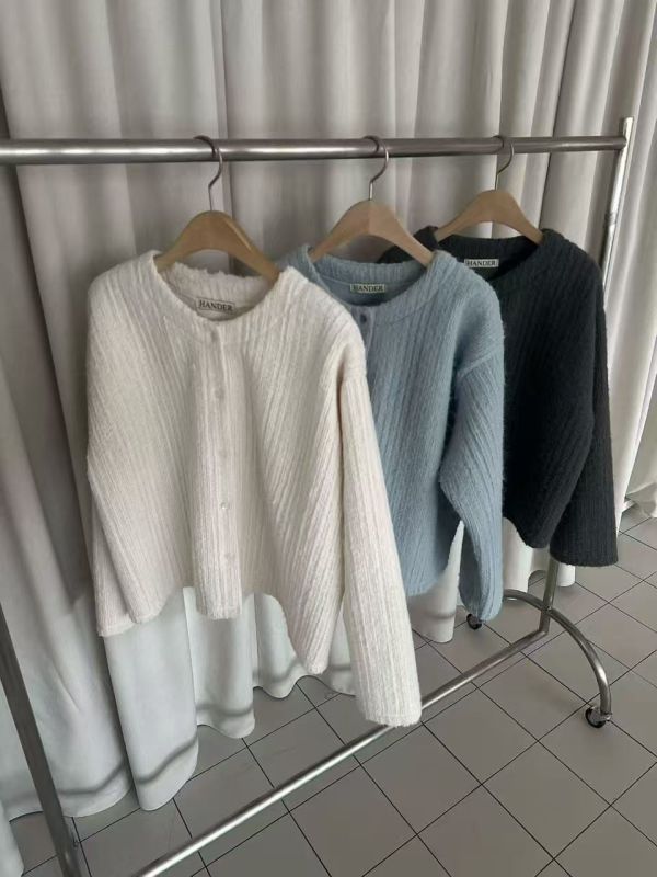 Dm107. 小香風毛海開釦上衣 