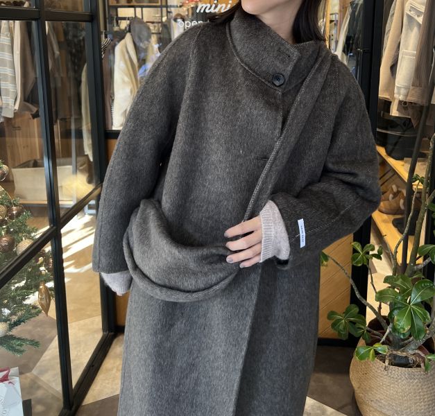 Dm126.時髦度爆棚的立領手工長大衣 