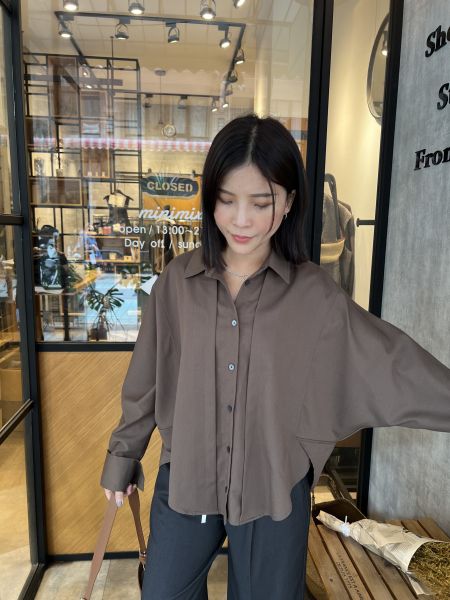 Nv120.設計愛牌檔口剪裁襯衫 