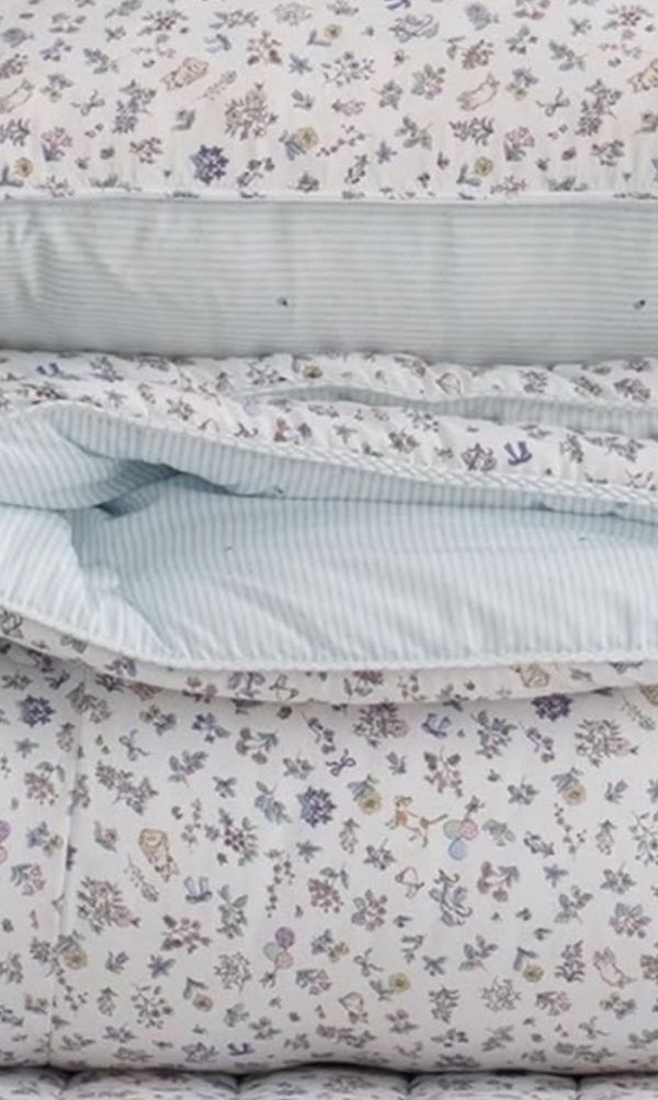 Kg97.童趣小森林四季被/藍（膠原蛋白天絲） 