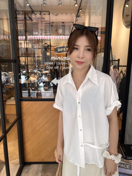 JJn626.愛牌家後扣設計美衫 