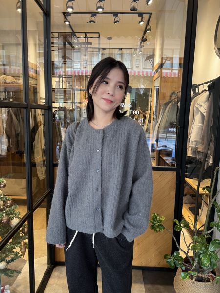 Dm107. 小香風毛海開釦上衣 