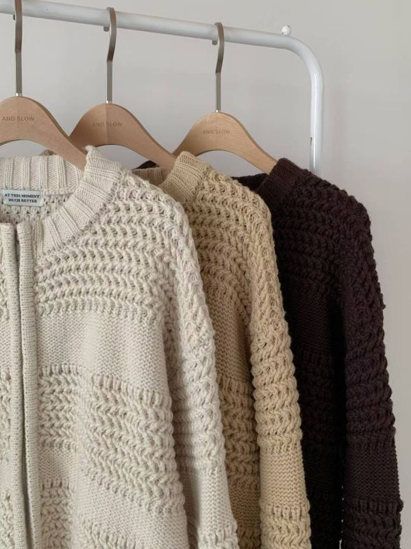 Nv115.超美鉤針拉鍊外套 