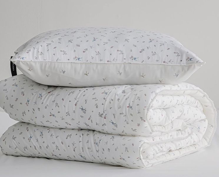 Kg63.膠原蛋白天絲蝴蝶結花語四季被/白色 