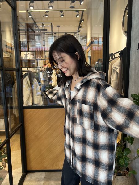 Dm111.全員必收磨毛帽格衫！ 