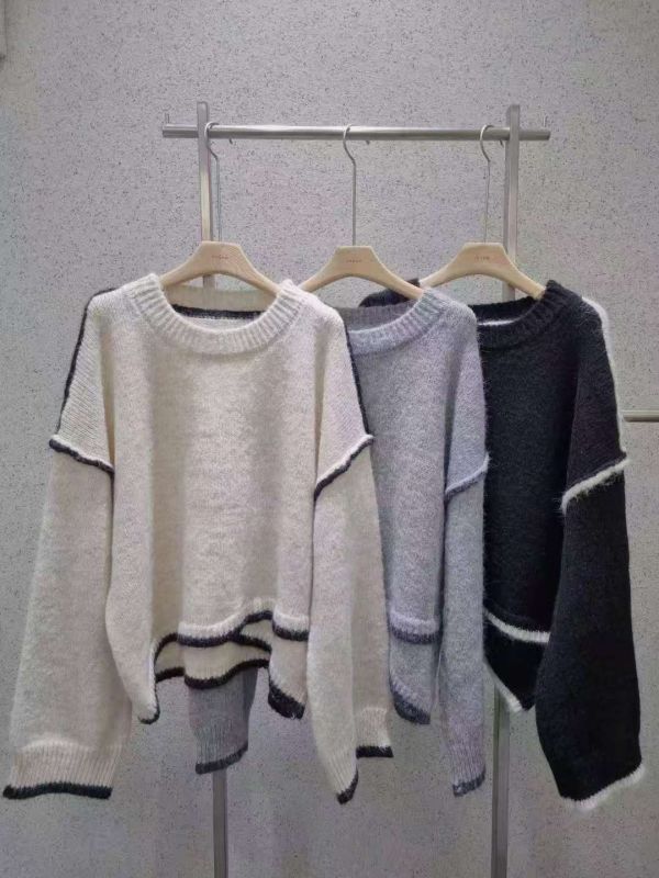 Dm104.可愛滾邊設計毛衣 