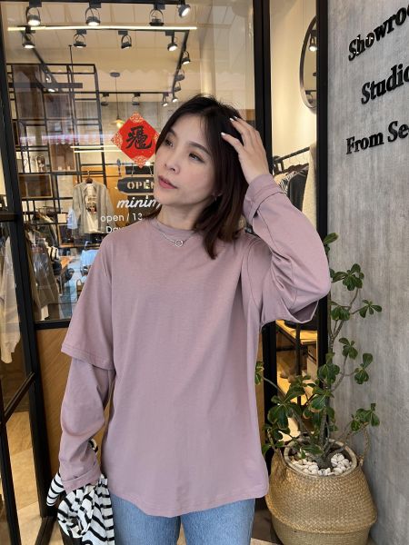 Ma304.必買質感接袖t 