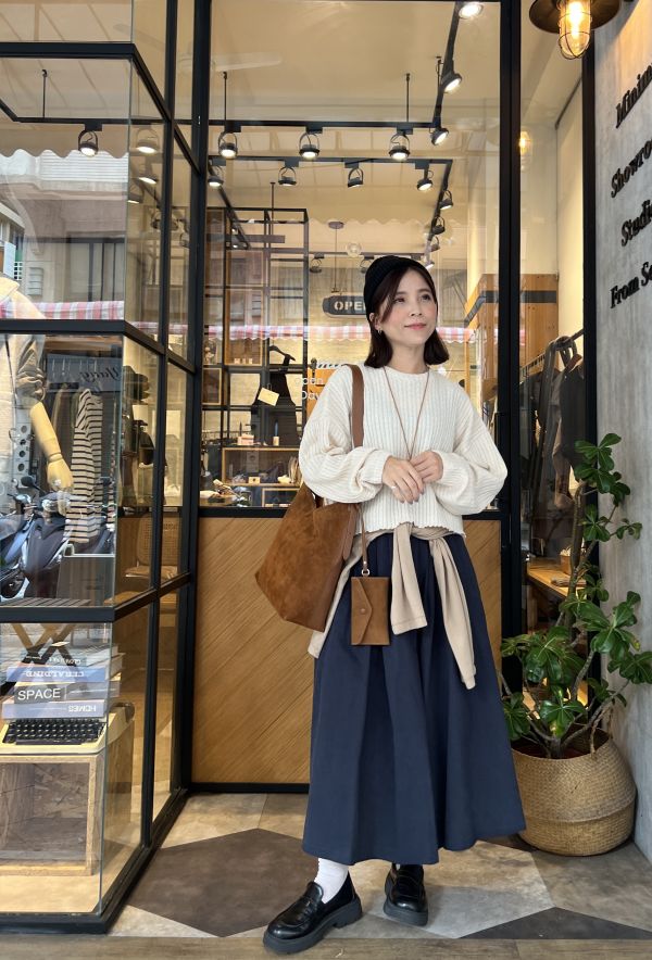 Nn111.超美絨面打褶裙 