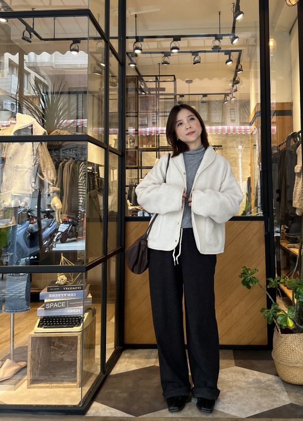 Dc121.暖呼呼羊羔毛翻領外 