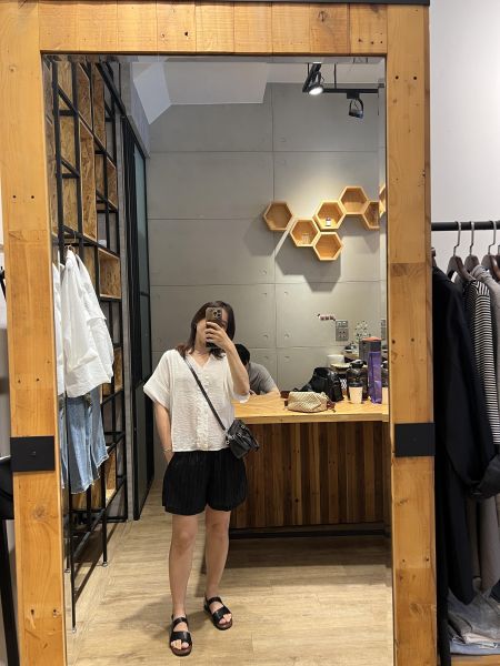 Ju19.夏日純麻微透美衫 
