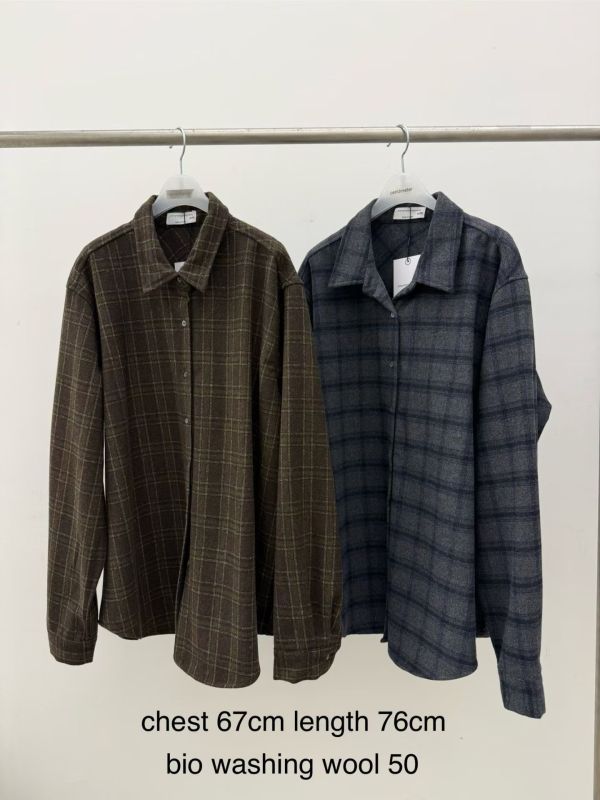 Nv122.高單質感檔口羊毛格衫外 