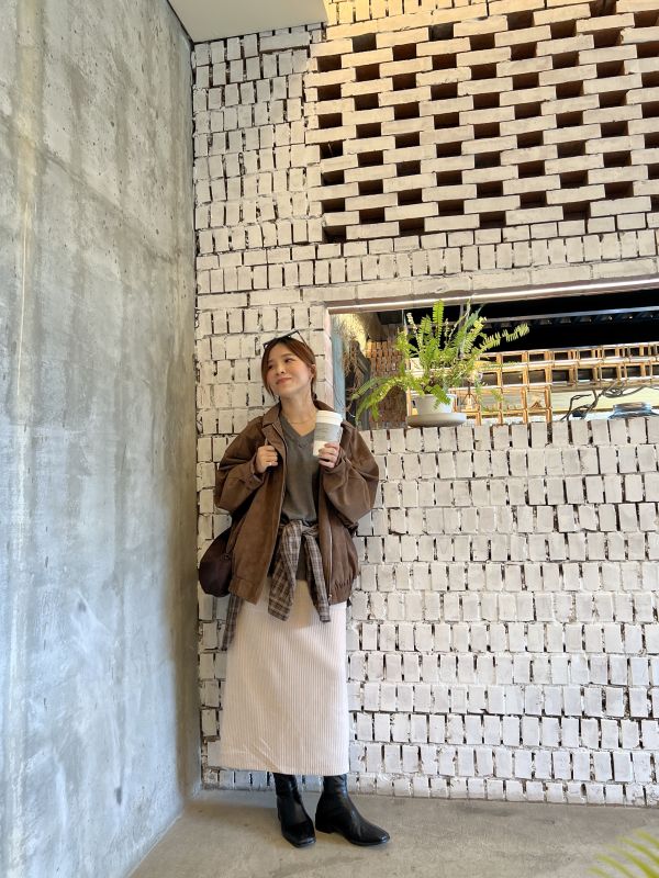 Nv116.一眼愛上的混麂皮布勞森外 