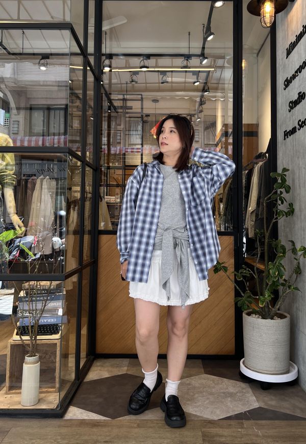 Mh317,好看滾邊荷葉裙褲 