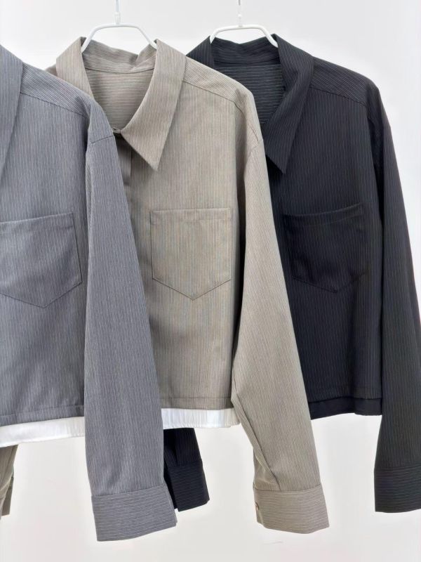 Ma315.質感s家可配套裝-層次直紋襯衫 