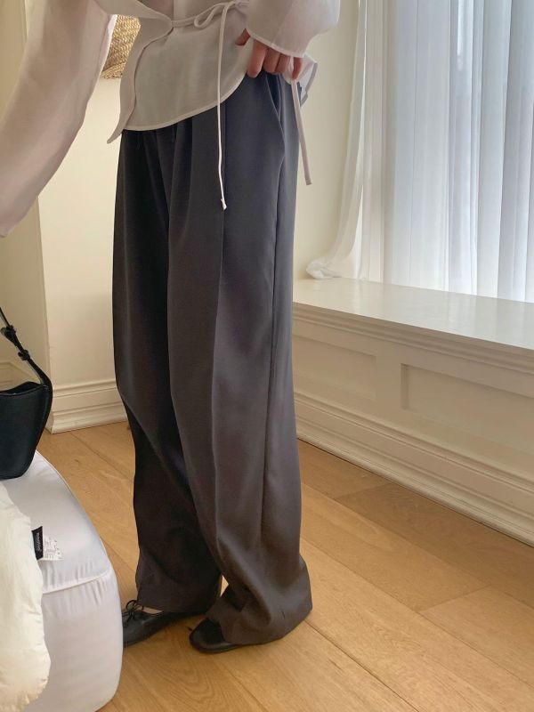 Ai17.不挑人西料寬褲 