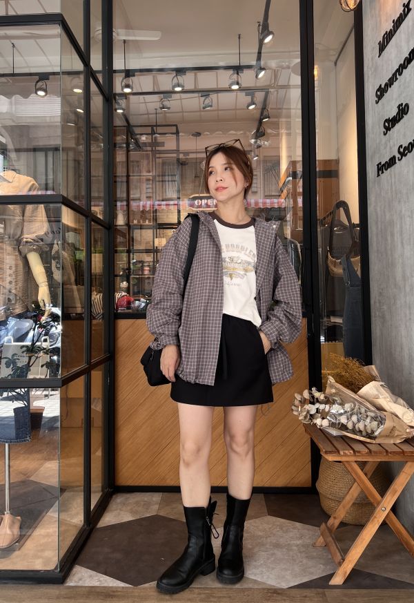 At919.質感連帽襯衫罩衫