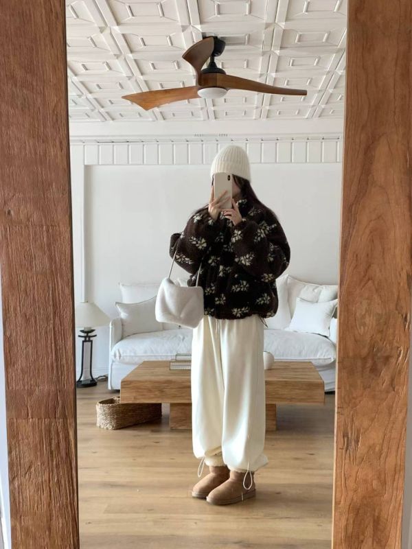 Dm120.穿了不想脫的超舒服磨絨棉褲 