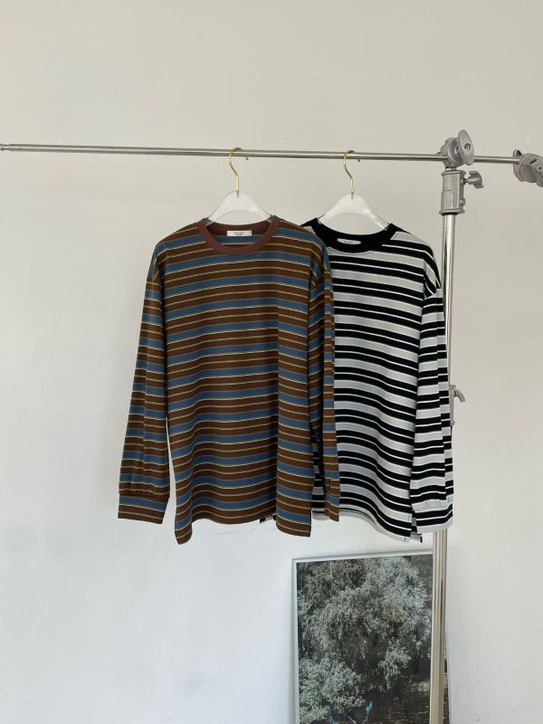 Ma308.必買好看配色條紋t 