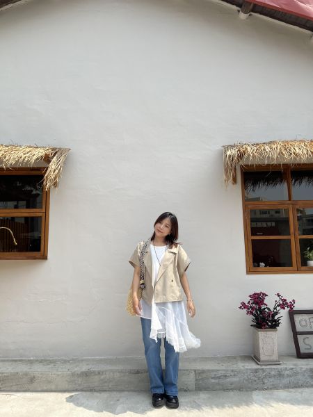 Ap411.超美不對稱拼蕾絲層次洋 