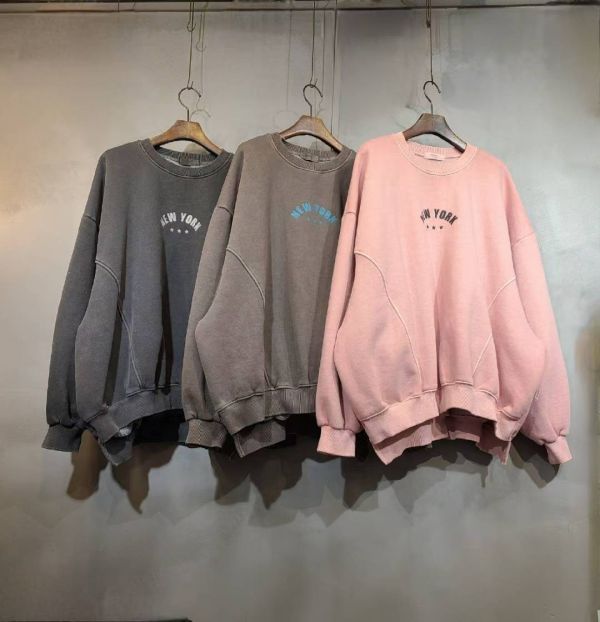 Hn107.超好看剪裁New York 水洗大學t 