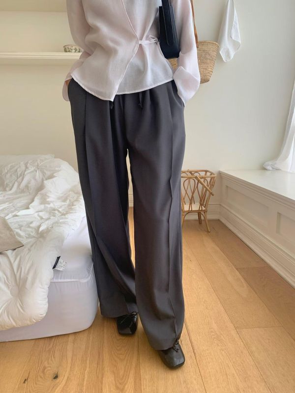 Ai17.不挑人西料寬褲 